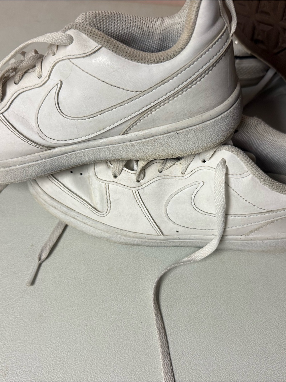 Nike White Low-Profile Leather Sneakers